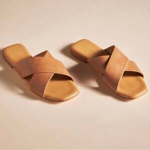 NIB Anthropologie Italian Leather Women’s Catalina Slide Sandals, Size 9.5